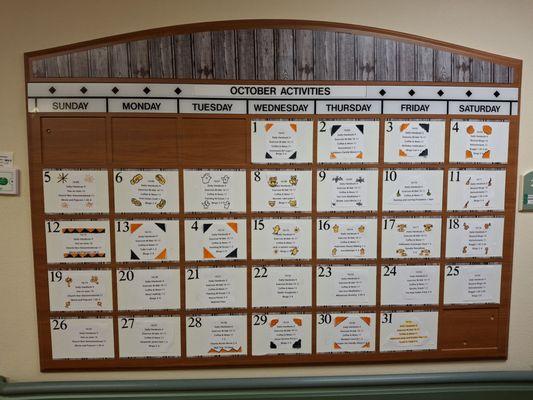 Monthly Activity Board