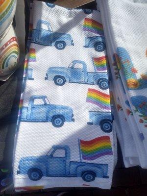 Cutest dish towels for sale at Pride.