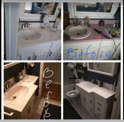 Before and After Countertops Installed. AMAZING!!!