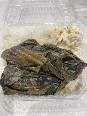 Pork Lau Lau rice and macaroni salad