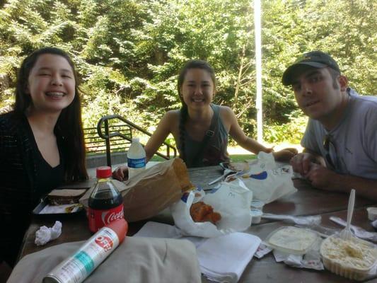 Our picnic thanks to the ladies at Drew's!