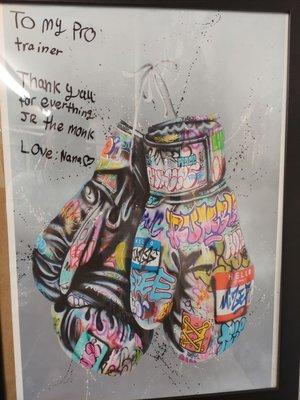 One of JRs many donated works of art and achievements....to the best Trainer....The Monk