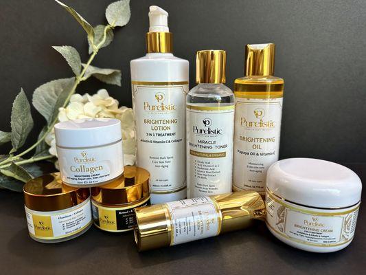 Our Skin System to help even hyper pigmentation and fight at funny lines and wrinkles.