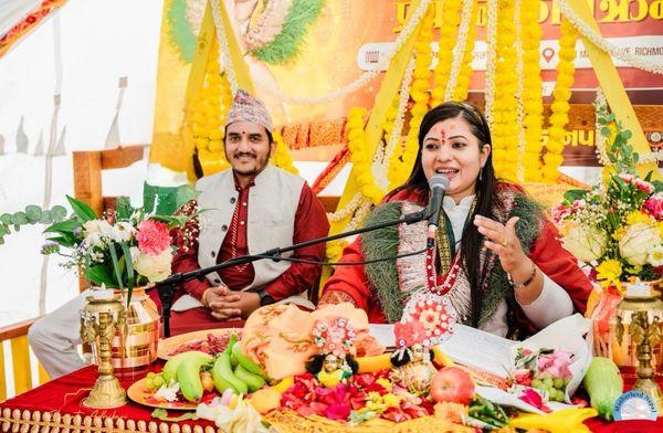 Bishnu guru with radhika Mata @ motherland nepal events.