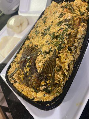 Fish Egusi & fufu