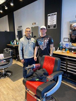 Ari & Anthony at Zion Barbers in St George, UT. Great hair cuts & hot lather shave!!