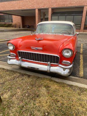 Old school car with fresh auto detail.