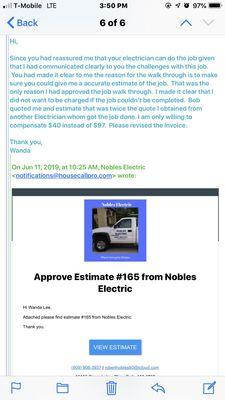 Correspondence with this unethical company