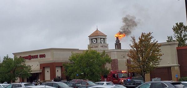 Barbecue oven creosote fire