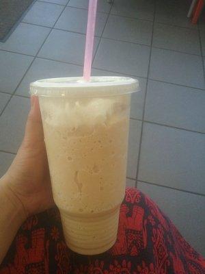 32oz blended (might if been a different name)  mocha 2ith hazelnut, vanilla, and almond flavors.