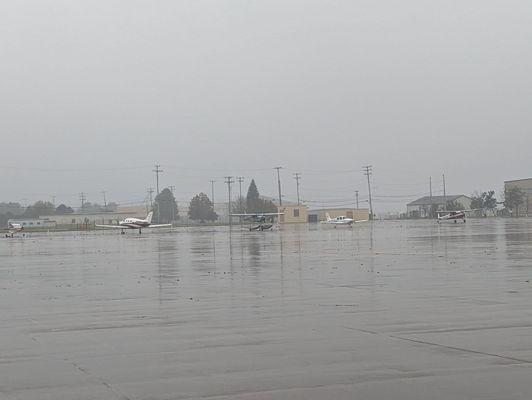 Rainy day on the tarmac