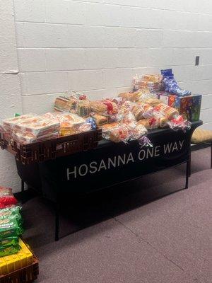 Donations for the needy.