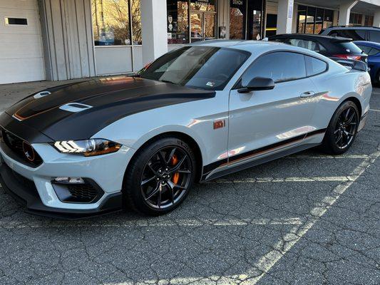 Mach 1 Mustang Hood Vinyl Wrap