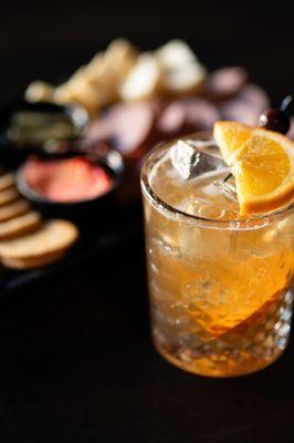 Our World Famous Wiscocktail Brandy Old Fashioned! Made with local Wollersheim Brandy, brown sugar syrup, and our house bitters blend