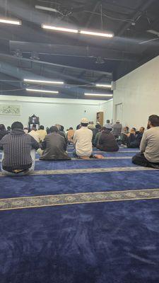 Inside the masjid
