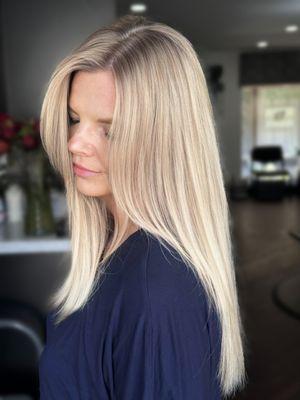 Bright blonde Baby Lights by Claudia