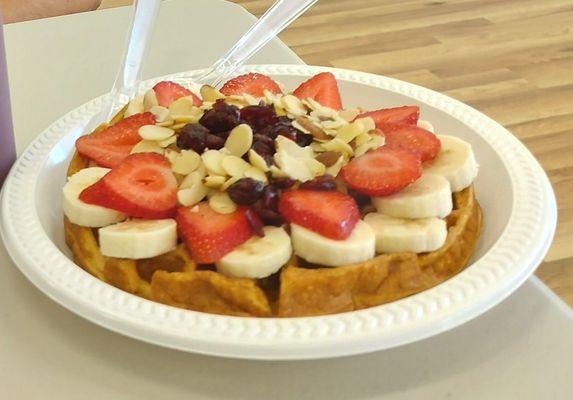 Waffle con proteína