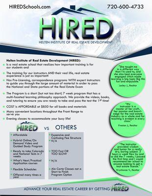 Hired Real Estate Schools