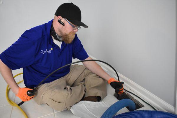 Oxybrite air duct cleaning