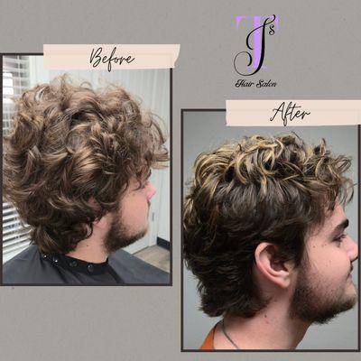 Curly cut and tip-outs