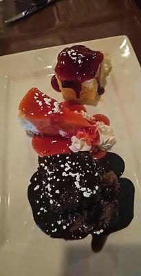 Dessert: Chocolate cake, HOMEMADE Cheesecake , and Lemon Zinger Cake