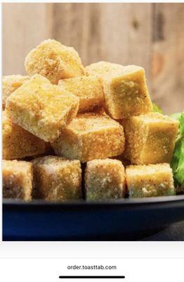 How they advertised fried tofu. Very misleading.