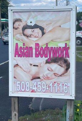 hong relaxation bodywork sign