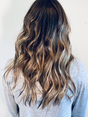 Full caramel balayage