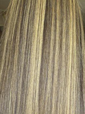 Blonde highlights and hair color