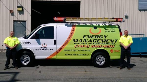 Just a couple of our guys ready to take care of your Heating & Air Conditioning needs.