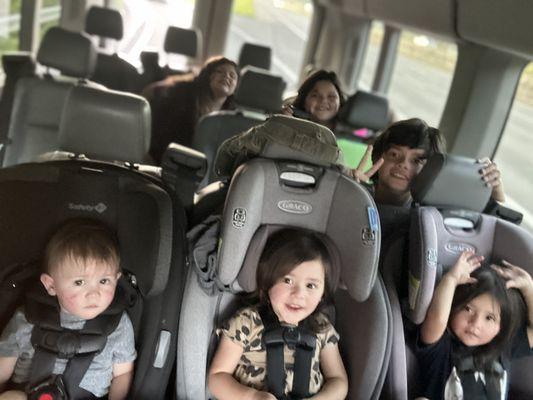 We rode comfy with the extra space!