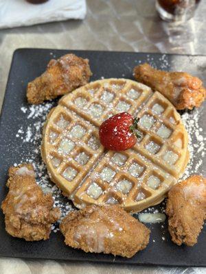 First time here and let's say they didn't disappoint. The staff was great and the food was delicious #chickenandwaffles