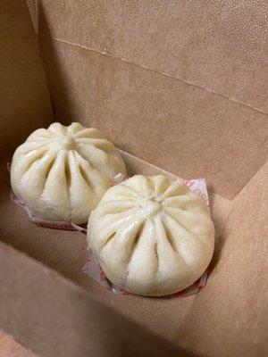Coconut custard Bao and BBQ pork bao