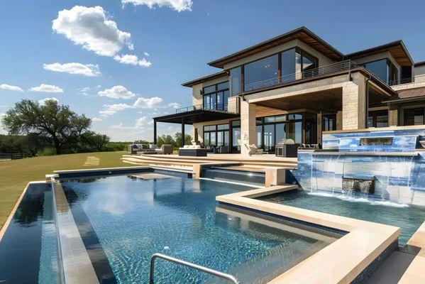 Completed pool installation. Hill County San Antonio