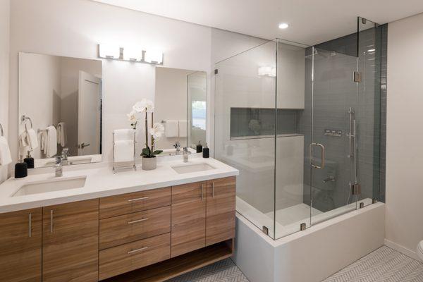 Contemporary Master Bath Remodel - Woodland Hills
