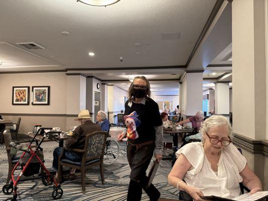 Dining room and the best waitress Gwen.