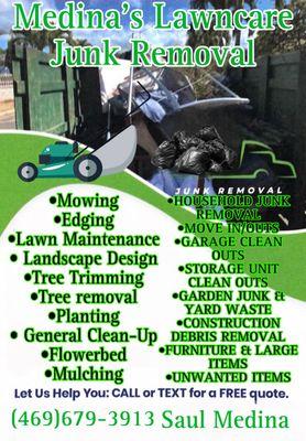 Medina’s Lawncare Services & Junk Removal