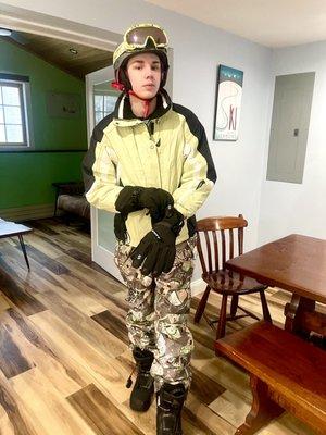 Snowboarding pants look great!