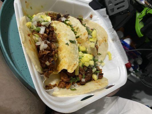 Taco Tuesday, 4 pastor tacos amazing!!!