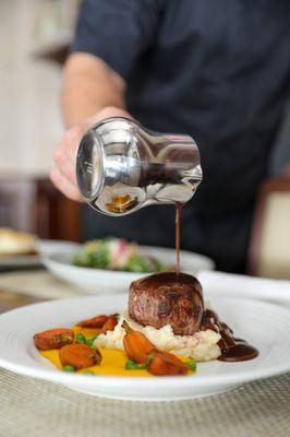 Tender, juicy and cooked to perfection. Make sure to try our Filet Mignon!