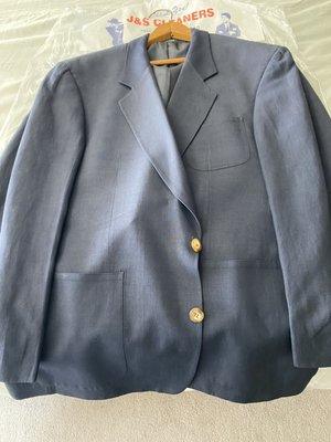 Altered and cleaned linen blazer. Perfect!