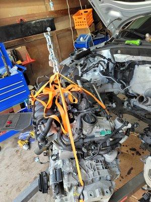 We remove, install and repair engines and transmissions.