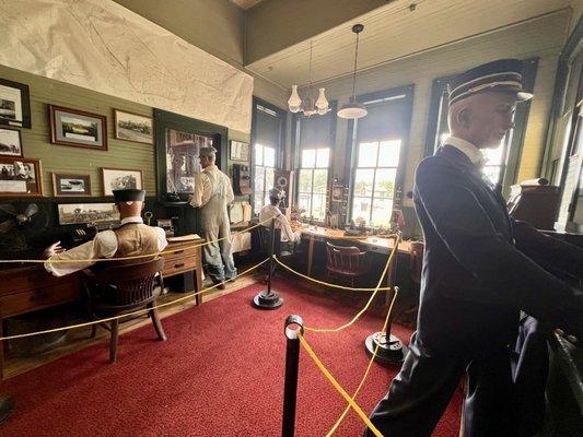 Inside the railroad museum