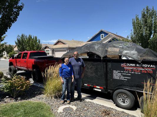 All finished and loaded up. Sabrina & Rich of RC Junk Removal. A local and family owned company. Outstanding prices & service. Julie A