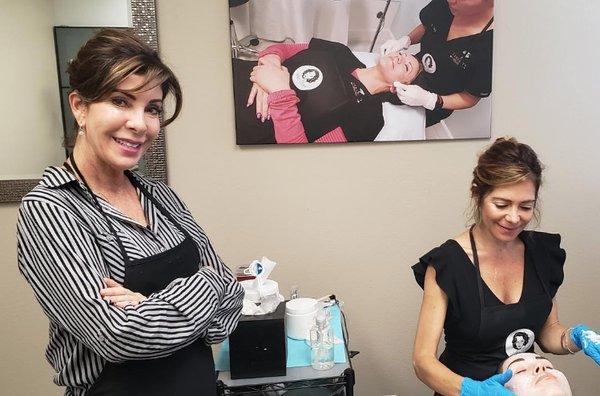 Micro-needling collagen induction treatment on this lovely lady.