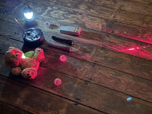 Ghost Hunting Equipment set up for an Investigation.