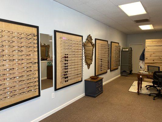 Over 300 glasses to choose from.