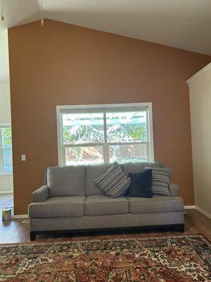 Accent wall - looks fantastic.