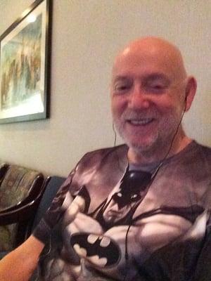 Sitting in the second waiting area at Central Ohio Eye Surgeons on Neil Ave.