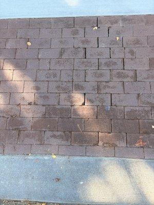 Brick work finished in July 2025 already chipping and uneven.